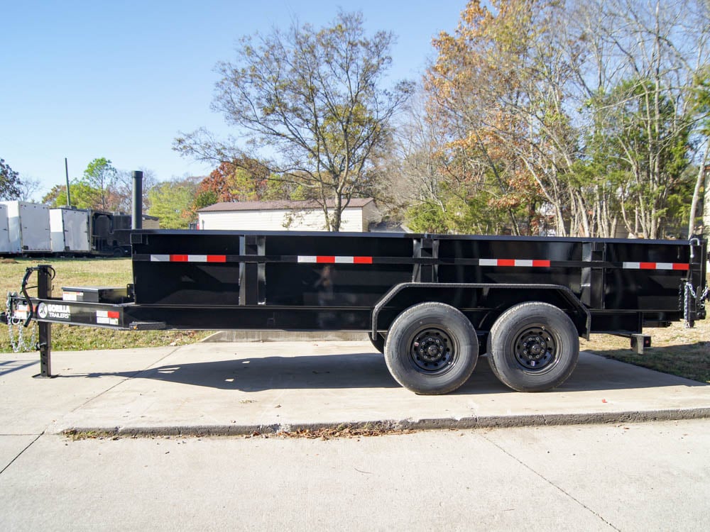 7x16 Gorilla Telescopic IBeam Dump Trailer with 2ft Sides (2) 7K Axles