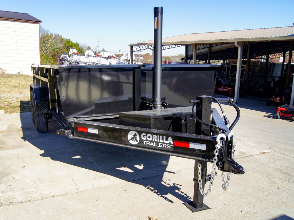 7x16 Gorilla Telescopic IBeam Dump Trailer with 2ft Sides (2) 7K Axles