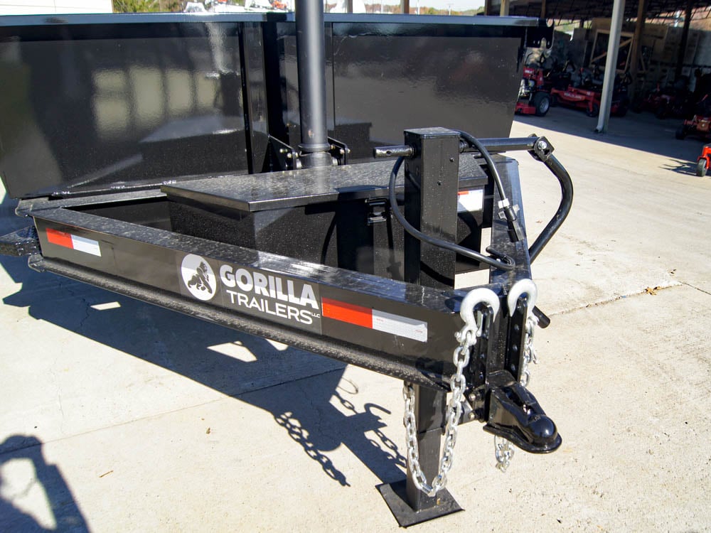 7x16 Gorilla Telescopic IBeam Dump Trailer with 2ft Sides (2) 7K Axles