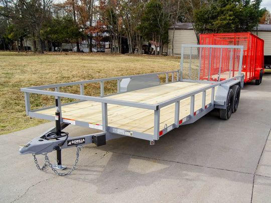 7x20 Tube Top Dovetail Utility Trailer (2) 3500lb Axles