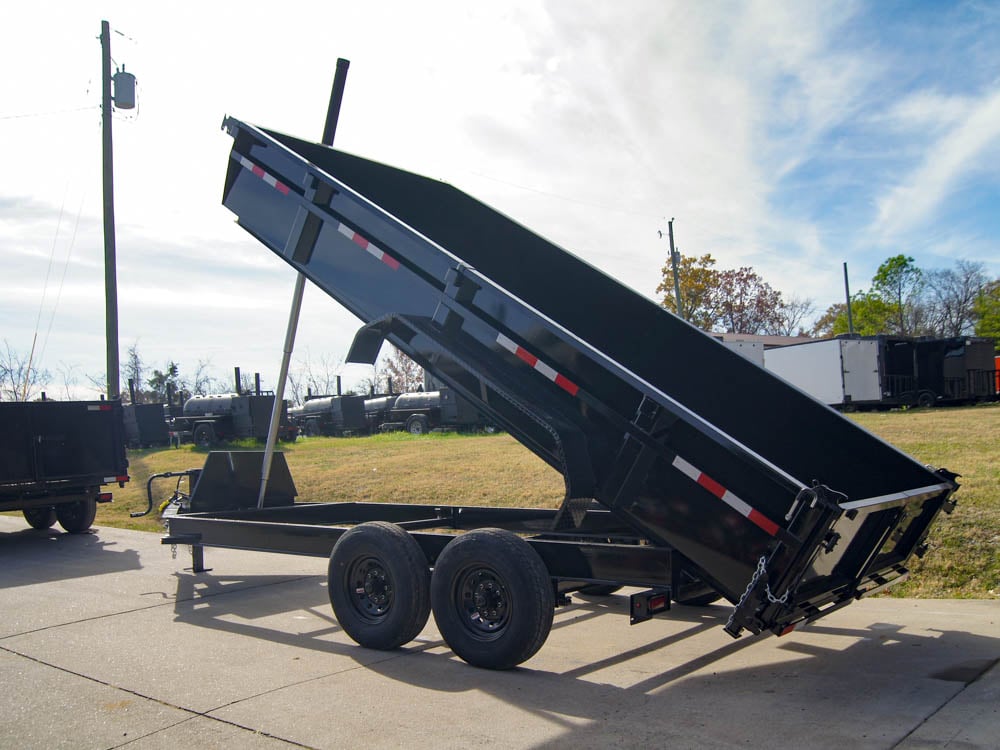 7x16 Gorilla Telescopic IBeam Dump Trailer with 2ft Sides (2) 7K Axles