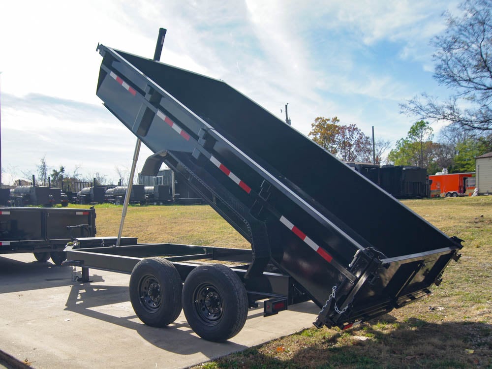 7x14 Gorilla Telescopic IBeam Dump Trailer with 2ft Sides (2) 7K Axles