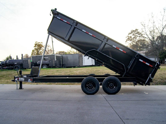 7x16 Gorilla Telescopic IBeam Dump Trailer with 3ft Sides (2) 7K Axles