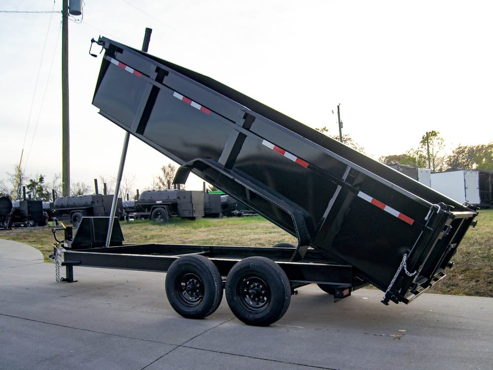 7x16 Gorilla Telescopic IBeam Dump Trailer with 3ft Sides (2) 7K Axles