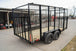 6.4x14 Straight Deck Utility Trailer 6ft Mesh with Side Slide Up Gate