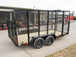 6.4x14 Straight Deck Utility Trailer 6ft Mesh with Side Slide Up Gate