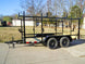 6.4x12 Straight Deck Utility Trailer 4.5ft Ladder Racks (2) 3,500lb Axles - SLE Equipment - 3