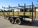 6.4x12 Straight Deck Utility Trailer 4.5ft Ladder Racks (2) 3,500lb Axles - SLE Equipment - 4