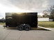 7x14 Black V - Nose Enclosed Trailer Blkout Pkg (2) 3,500lb Axles Elec Pkg - SLE Equipment - 7