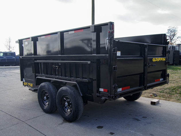 7x12 Hydraulic Dump Trailer with 3ft Sides (2) 6K Axles