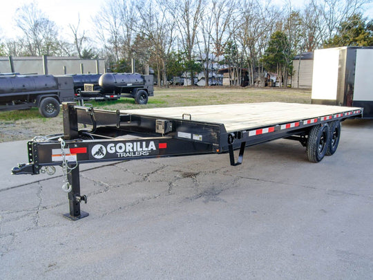 8.5x22 Straight Deckover Trailer (2) 7K Axles with Slide Out Ramps