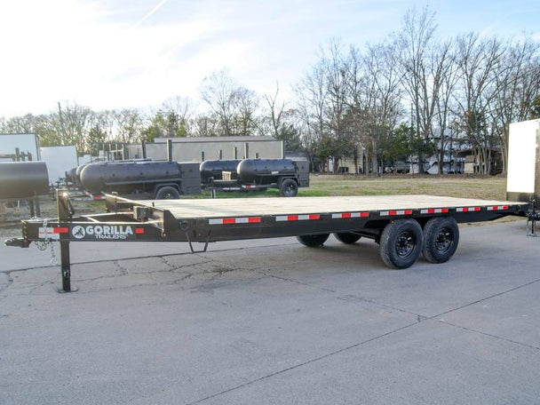 8.5x22 Straight Deckover Trailer (2) 7K Axles with Slide Out Ramps 14K GVWR - SLE Equipment - 1