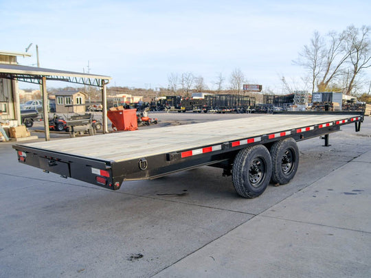 8.5x22 Straight Deckover Trailer (2) 7K Axles with Slide Out Ramps