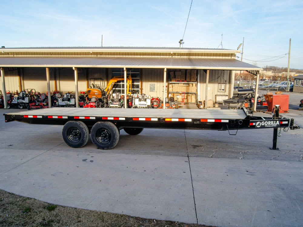 8.5x22 Straight Deckover Trailer (2) 7K Axles with Slide Out Ramps