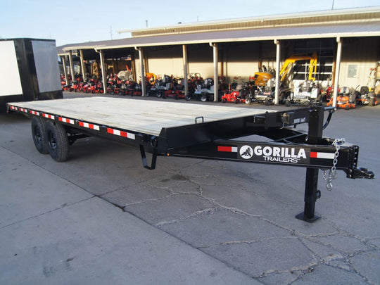 8.5x22 Straight Deckover Trailer (2) 7K Axles with Slide Out Ramps