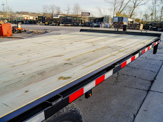 8.5x22 Straight Deckover Trailer (2) 7K Axles with Slide Out Ramps