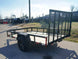7x10 Powder Coated Straight Deck Utility Trailer 3,500lb Axles Tall Gate - SLE Equipment - 4