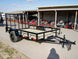 7x10 Powder Coated Straight Deck Utility Trailer 3,500lb Axles Tall Gate - SLE Equipment - 1