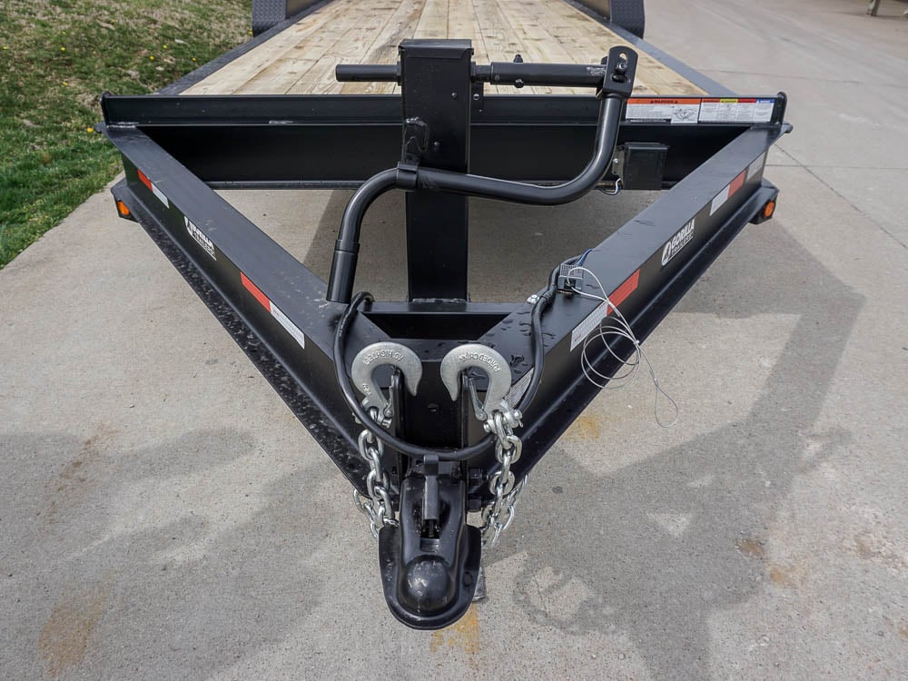 7x20 Equipment Trailer 8" I-Beam (2) 7K Axles Standup Ramps