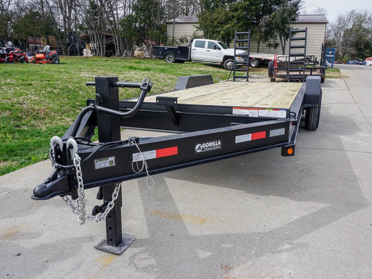 7x20 Equipment Trailer 8" I-Beam (2) 7K Axles Standup Ramps