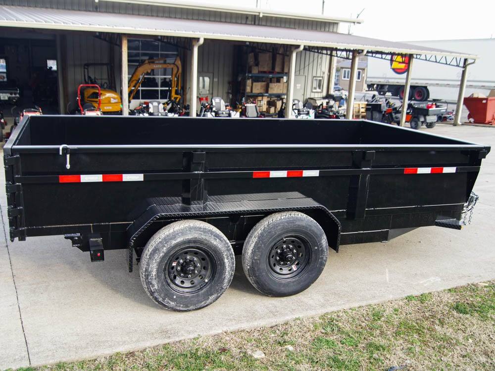 7x14 Gorilla Economy Hydraulic Dump Trailer 2ft Sides (2) 7K Axles