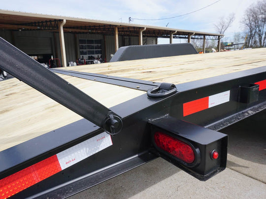 7x20 Equipment Trailer 8" I-Beam (2) 7K Axles Standup Ramps