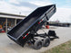 7x14 Gorilla Economy Hydraulic Dump Trailer 2ft Sides (2) 7K Axles Dump Bed View