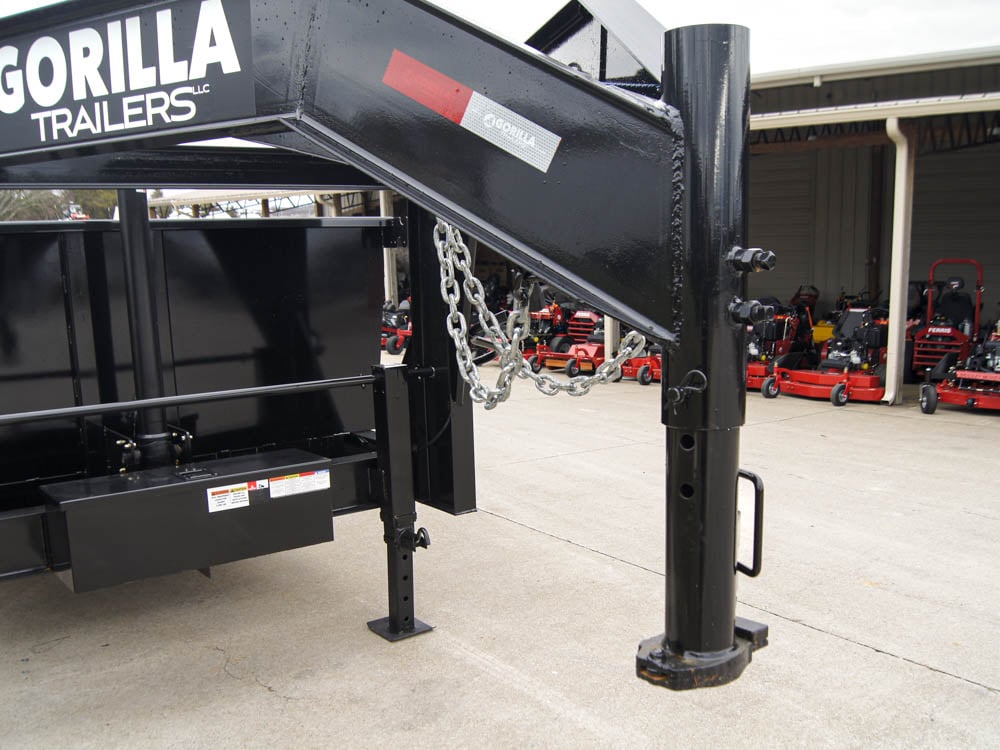 7x16 Gorilla Telescopic Gooseneck IBeam Dump Trailer 3ft Sides (2) 7K Axles