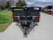 7x16 Telescopic Dump Trailer with 2ft Sides (2) 7K Axles Side Angle Fully Extended