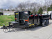 7x16 Telescopic Dump Trailer with 2ft Sides (2) 7K Axles Side Angle Fully Extended