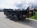 7x16 Telescopic Dump Trailer with 2ft Sides (2) 7K Axles Side Angle Fully Extended