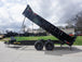 7x16 Telescopic Dump Trailer with 2ft Sides (2) 7K Axles Side Angle Fully Extended