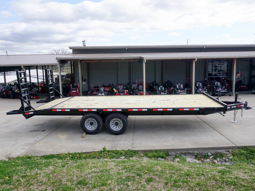 8.5x22 I-Beam Deckover Trailer (2) 7K Axle Stand-Up Ramps