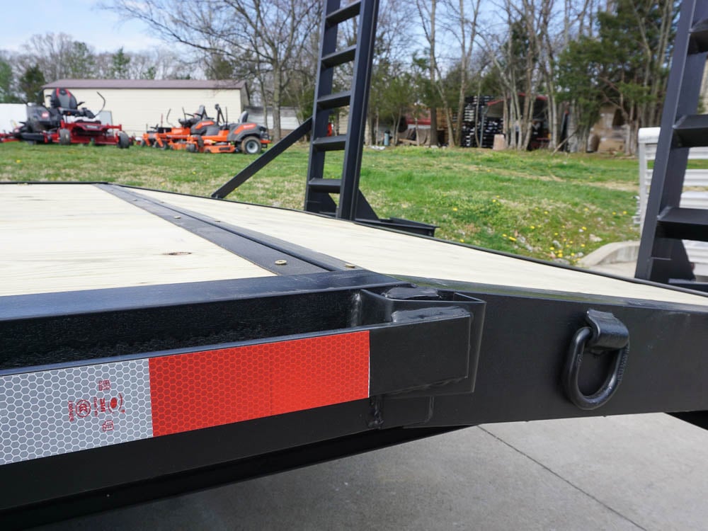 8.5x20 I-Beam Deckover Trailer (2) 7K Axles Stand-Up Ramps