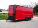 7x16 Enclosed Trailer Red V - Nose Blackout Pkg Tandem Axle Storage - SLE Equipment - 1