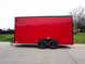 7x16 Enclosed Trailer Red V - Nose Blackout Pkg Tandem Axle Storage - SLE Equipment - 6