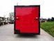 7x16 Enclosed Trailer Red V - Nose Blackout Pkg Tandem Axle Storage - SLE Equipment - 2