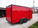 Enclosed Trailer 7x16 Red V-Nose with Blackout Package