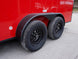 7x16 Enclosed Trailer Red V - Nose Blackout Pkg Tandem Axle Storage - SLE Equipment - 11