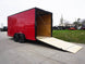 7x16 Enclosed Trailer Red V - Nose Blackout Pkg Tandem Axle Storage - SLE Equipment - 7