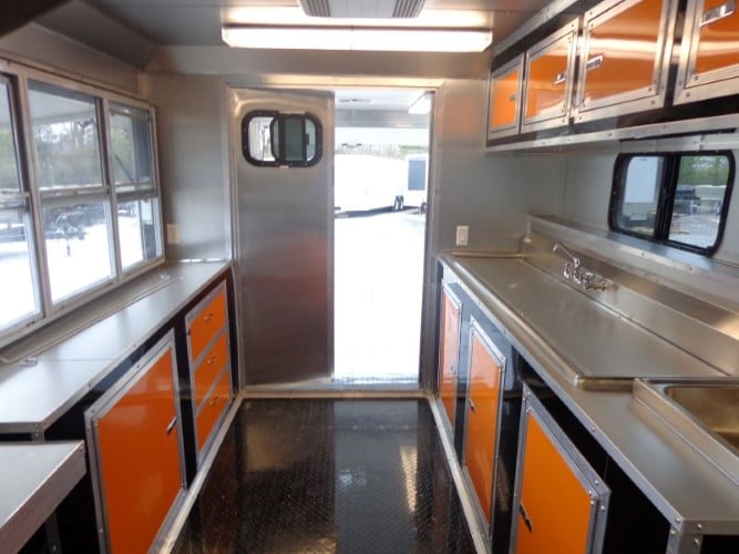 8.5' x 30' Concession Food Trailer Black and Orange Catering