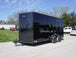 7x16 Enclosed Trailer Black V-Nose Blackout Pkg Tandem Axle