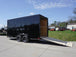 7x16 Enclosed Trailer Black V-Nose Blackout Pkg Tandem Axle