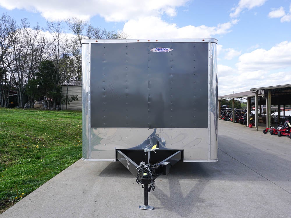 8.5x28 Custom Charcoal Flat Nose Enclosed Trailer (2) 5200 Axles