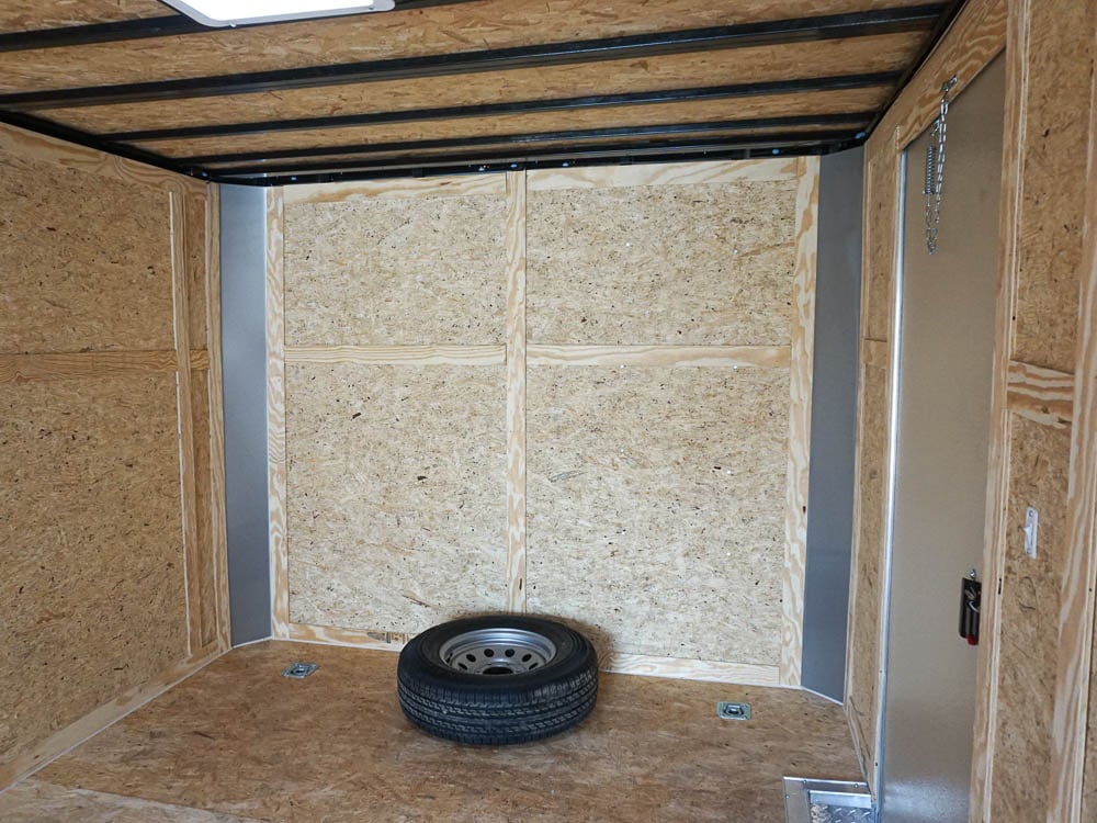 8.5x28 Custom Charcoal Flat Nose Enclosed Trailer (2) 5200 Axles