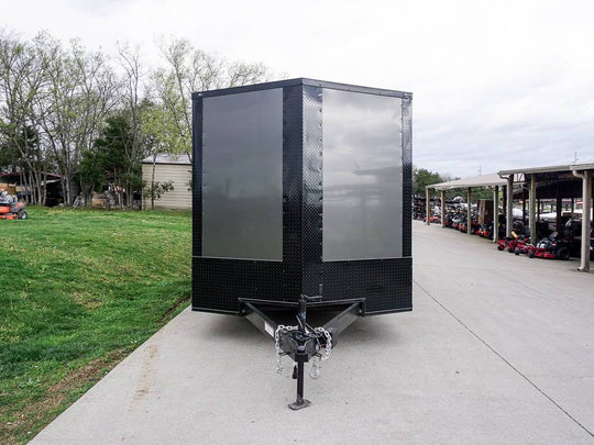 8.5 x 24 Charcoal/Black Enclosed Trailer with Blackout Package Storage - SLE Equipment - 2