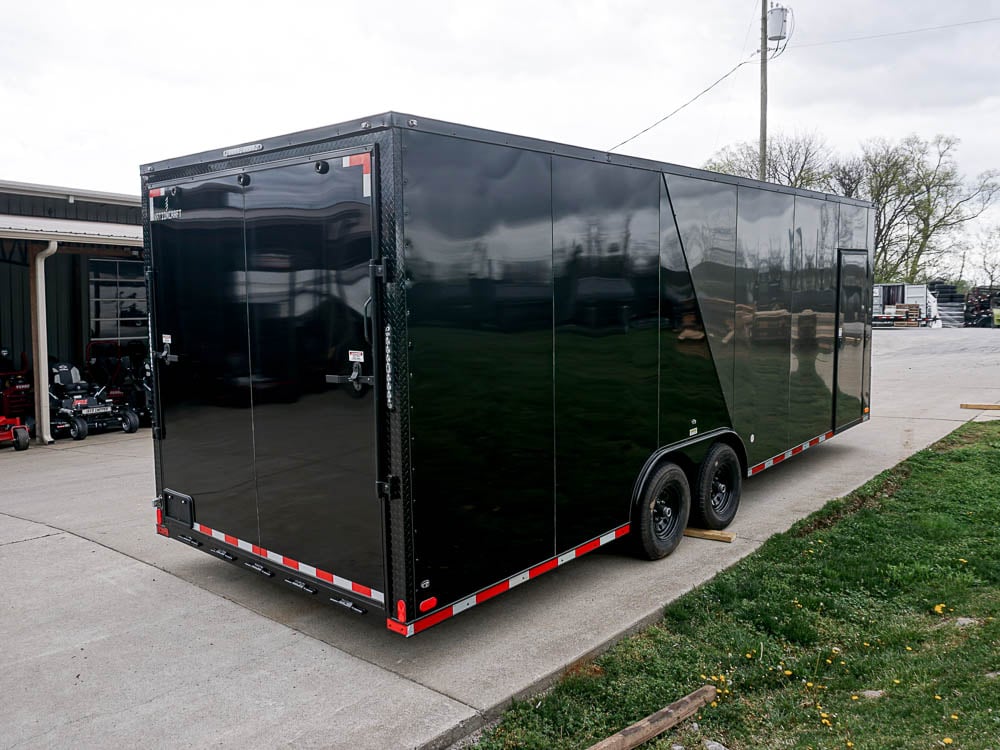 8.5' x 24' Charcoal/Black Enclosed Trailer with Blackout Package