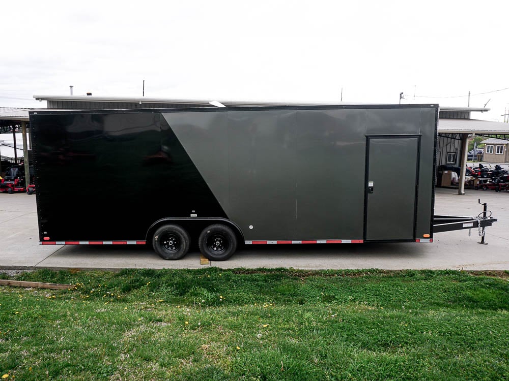 8.5' x 24' Charcoal/Black Enclosed Trailer with Blackout Package