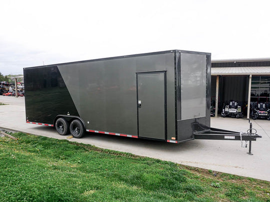 8.5' x 24' Charcoal/Black Enclosed Trailer with Blackout Package