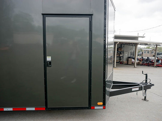 8.5' x 24' Charcoal/Black Enclosed Trailer with Blackout Package